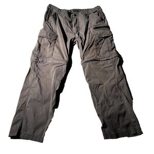 BC Clothing Co Convertible Cargo Pants Mens 32 Brown Cotton Stretch Straight Leg